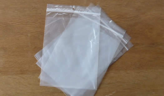 Sachets en polyéthylène avec fermeture à glissière avec plage d'écriture